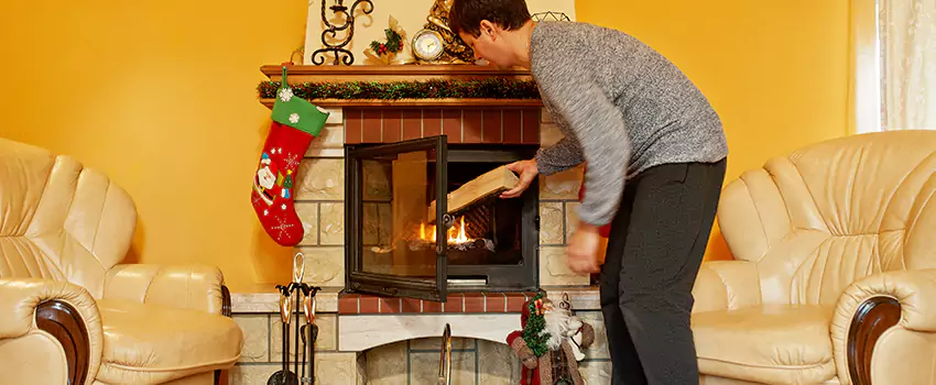 Rusted Metal Fireplace Restoration in Louisville, Colorado